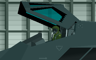 F-117A Nighthawk Stealth Fighter 2.0 (DOS) screenshot: Intro animation (MCGA/VGA)