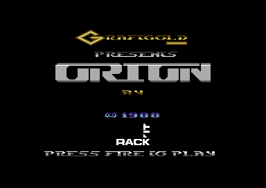 Orion (Commodore 64) screenshot: Tilte screen.