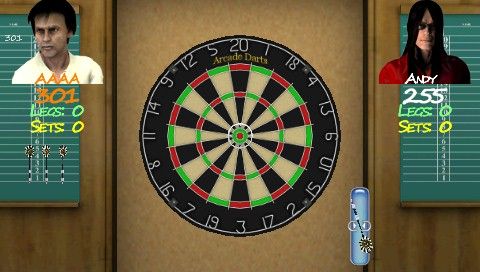 Arcade Darts (PSP) screenshot: A game in progress