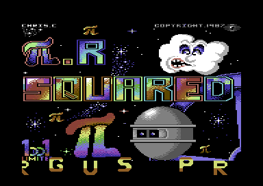 πr² (Commodore 64) screenshot: Title screen.