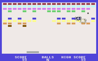 Atomic Handball (Commodore 64) screenshot: Game in progress