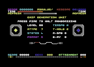 Romulus (Commodore 64) screenshot: Randomize.