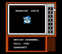 Rockin' Kats (NES) screenshot: Select your Channel