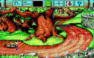 Mixed Up Fairy Tales (DOS) screenshot: Pathway. (EGA/Tandy)