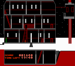 Home Alone (NES) screenshot: Map screen showing activated traps