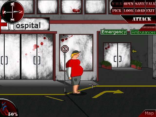 Escape from the Chaotic City (Windows) screenshot: The local hospital