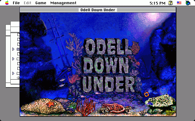 Odell Down Under (Macintosh) screenshot: Title screen