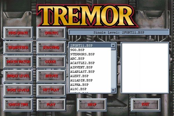 Tremor for Quake (Windows) screenshot: The supplied front-end.