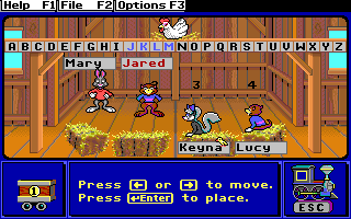 Screenshot of Reader Rabbit 2 (DOS, 1991) - MobyGames