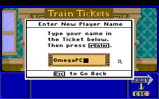 Reader Rabbit 2 (DOS) screenshot: Entering in my name
