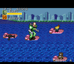 Captain Commando (SNES) screenshot: Stage 05: The Seaport