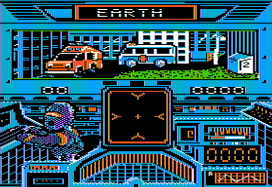 The Space Ark (Apple II) screenshot: Exploring Earth