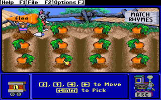 Reader Rabbit 2 (DOS) screenshot: Match Patch