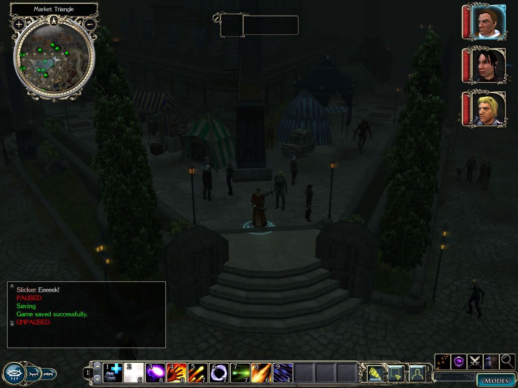 Neverwinter Nights 2: Mysteries of Westgate (Windows) screenshot: Market Triangle, the second district of the city