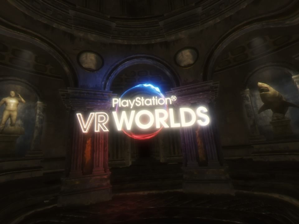 PlayStation VR Worlds (PlayStation 4) screenshot: PlayStation VR Worlds - Main title