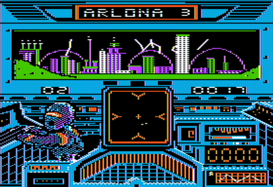 The Space Ark (Apple II) screenshot: Exploring an Alien World
