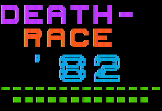 Death Race 82 (Apple II) screenshot: Title Screen