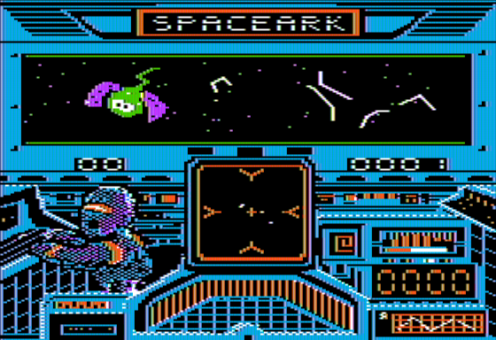 The Space Ark (Apple II) screenshot: An Alien Creature in Space