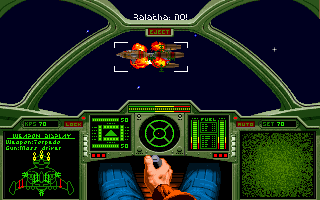 Wing Commander II: Vengeance of the Kilrathi - Special Operations 2 (DOS) screenshot: Our torpedoes hit the Ralatha
