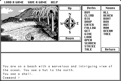 Mindshadow (Macintosh) screenshot: The game begins here