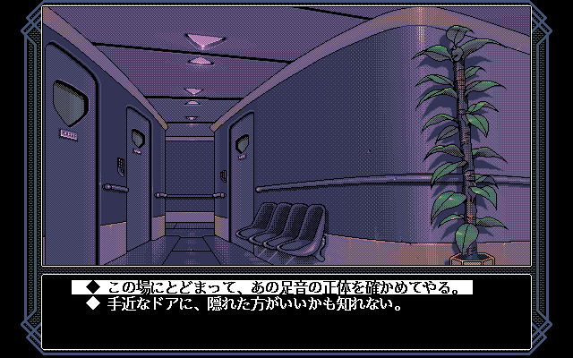 Xenon: Mugen no Shitai (PC-98) screenshot: Choices, choices...