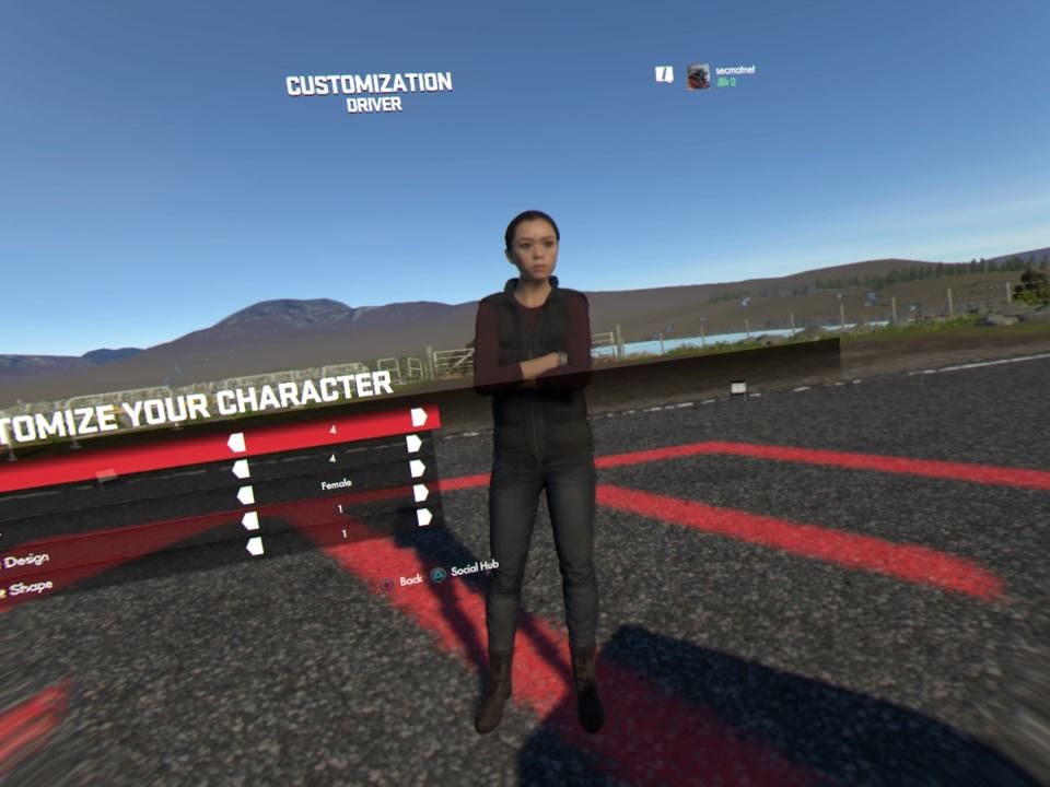 Driveclub VR (PlayStation 4) screenshot: Driver customization
