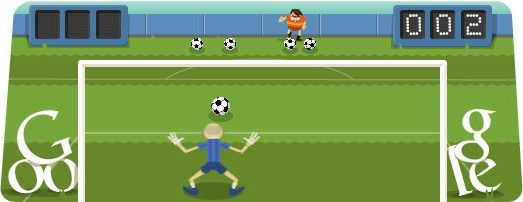Soccer 2012 (Browser) screenshot: The ball is approaching.
