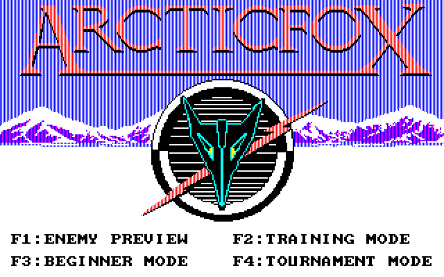 Arcticfox (PC-98) screenshot: Title screen