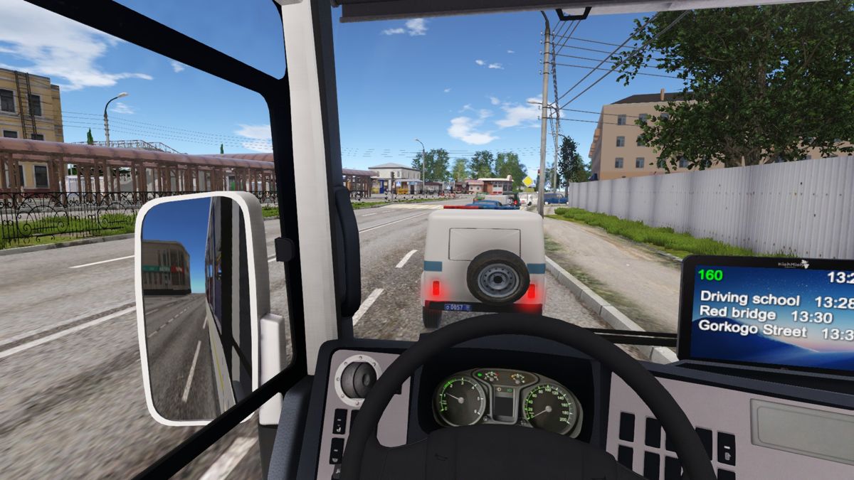 Bus Driver Simulator 19 (Windows) screenshot: Great I'm stuck in traffic