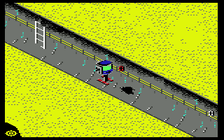 Floyd the Droid (Commodore 64) screenshot: A Rat is approaching (Dutch)