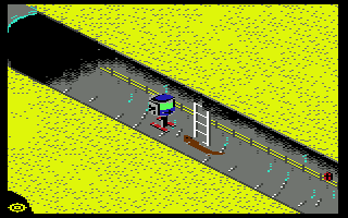Floyd the Droid (Commodore 64) screenshot: An Approaching Alligator! (Dutch)