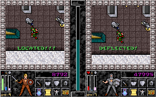 Legend of the Silver Talisman (DOS) screenshot: Dueling with the other player