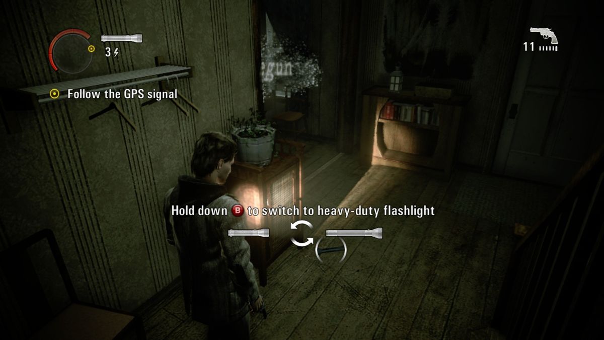 Alan Wake: The Signal (Xbox One) screenshot: Acquiring a stronger flashlight