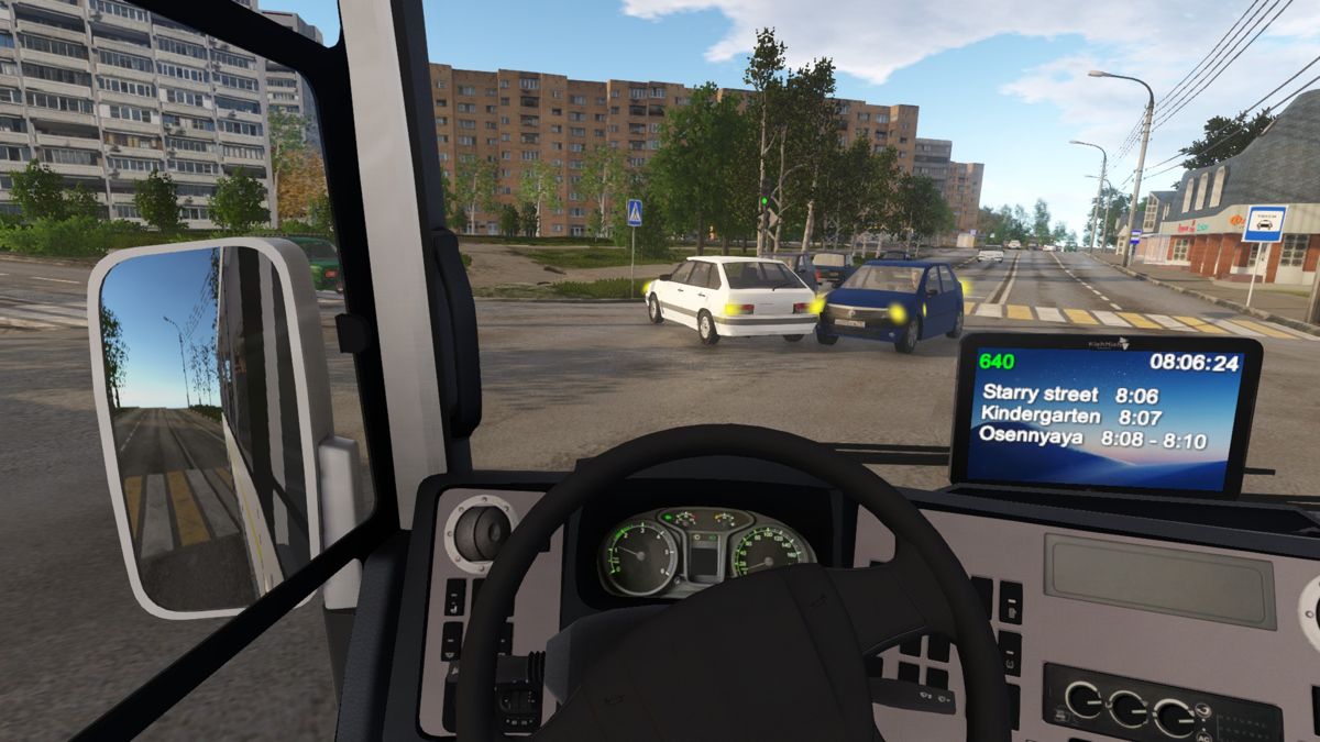 Bus Driver Simulator 19 (Windows) screenshot: A nice detail is that all moving cars have drivers inside of the m