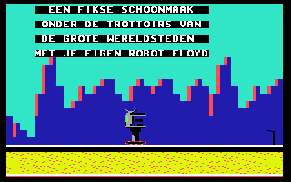 Floyd the Droid (Commodore 64) screenshot: About (Dutch)