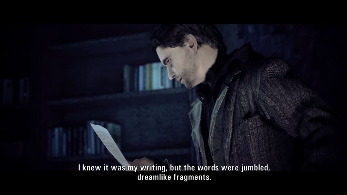Alan Wake: The Signal (Xbox One) screenshot: Yet again Alan Wake does not remember writing the story