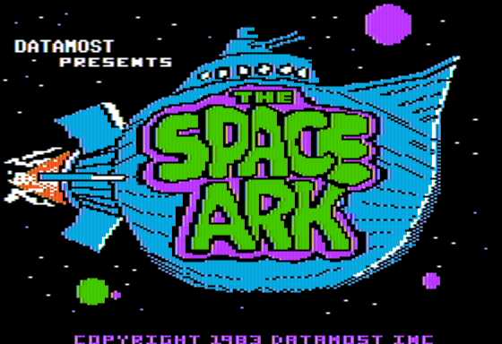 The Space Ark (Apple II) screenshot: Title Screen