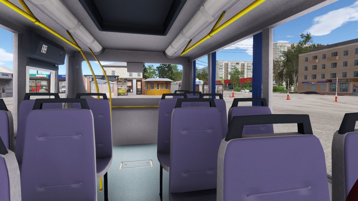 Bus Driver Simulator 19 (Windows) screenshot: Interior view of my bus