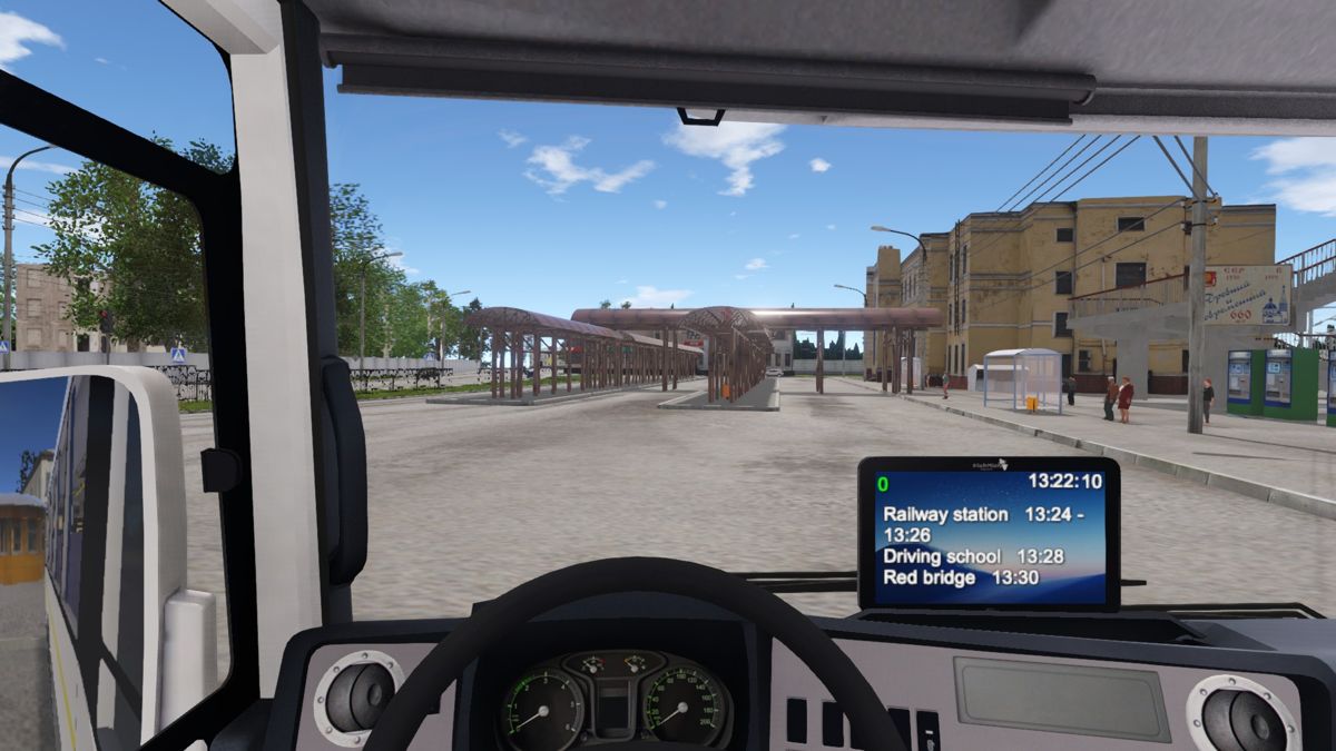 Bus Driver Simulator 19 (Windows) screenshot: Time to get to the first stop