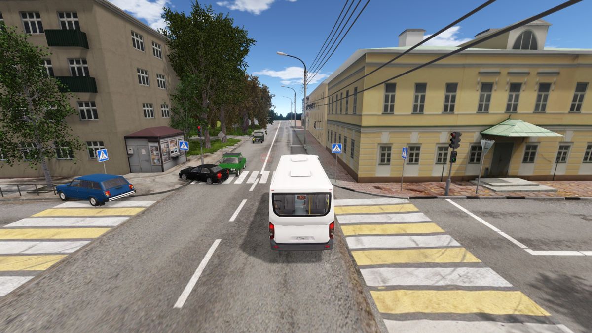 Bus Driver Simulator 19 (Windows) screenshot: I got distracted by the accident so I missed the turn