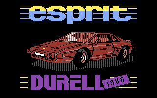 Turbo Esprit (Commodore 64) screenshot: Title screen
