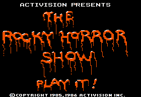 The Rocky Horror Show (Apple II) screenshot: Title screen