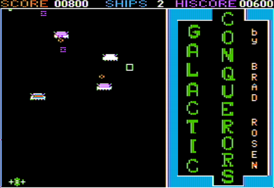 Triple Arcade Insanity (Apple II) screenshot: Beginning the Assault