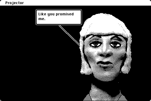 The King of Chicago (Macintosh) screenshot: Uh oh, now what did I promise?