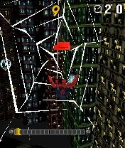 Spider-Man 2 (N-Gage) screenshot: These giant webs are checkpoints...