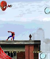 Spider-Man 2 (N-Gage) screenshot: Starting the first 2D stage...