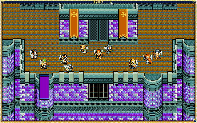 Dark Seraphim (PC-98) screenshot: Battle on a roof