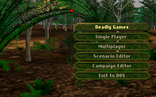 Jagged Alliance: Deadly Games (DOS) screenshot: Main menu