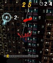 Spider-Man 2 (N-Gage) screenshot: Spidey has to collect these silver spider-coins.