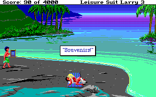 Leisure Suit Larry III: Passionate Patti in Pursuit of the Pulsating Pectorals (DOS) screenshot: Not-really-successful pick-up no. 1